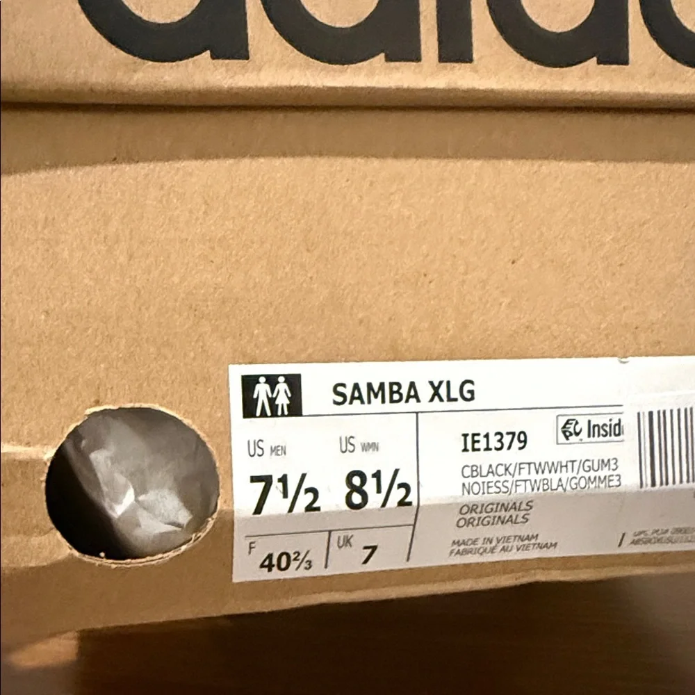 Adidas Samba XLG Shoes Black and White - Picture 10 of 10